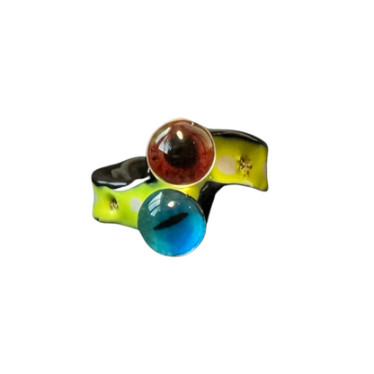 Funny Evil Eye Open Ring for Girl Couple Ring